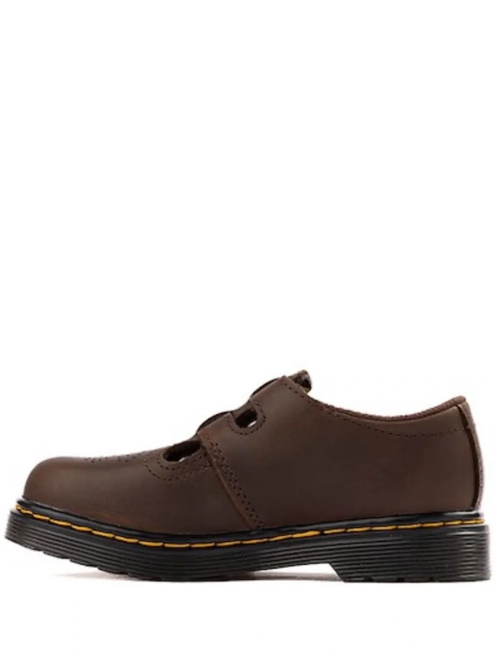 Dr. Martens Kids Brown Leather Triple-Strap School Shoe